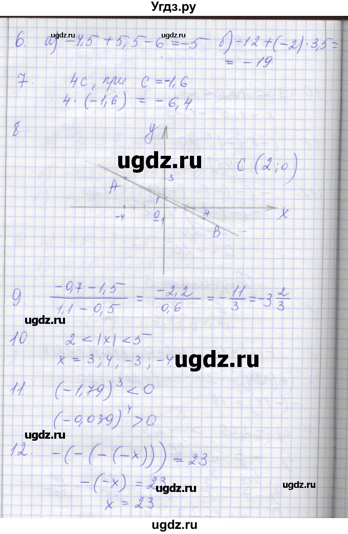 ГДЗ (Решебник) по математике 6 класс (контрольные работы) Кузнецова Л.В. / контрольная работа 7. вариант номер / 3(продолжение 2)