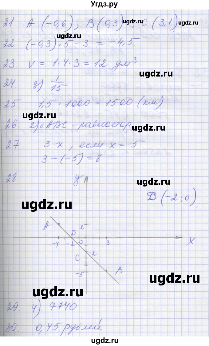 ГДЗ (Решебник) по математике 6 класс (контрольные работы) Кузнецова Л.В. / итоговый тест. вариант номер / 2(продолжение 3)