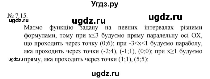 ГДЗ (Решебник) по алгебре 9 класс Мерзляк А.Г. / вправи 7 номер / 7.15