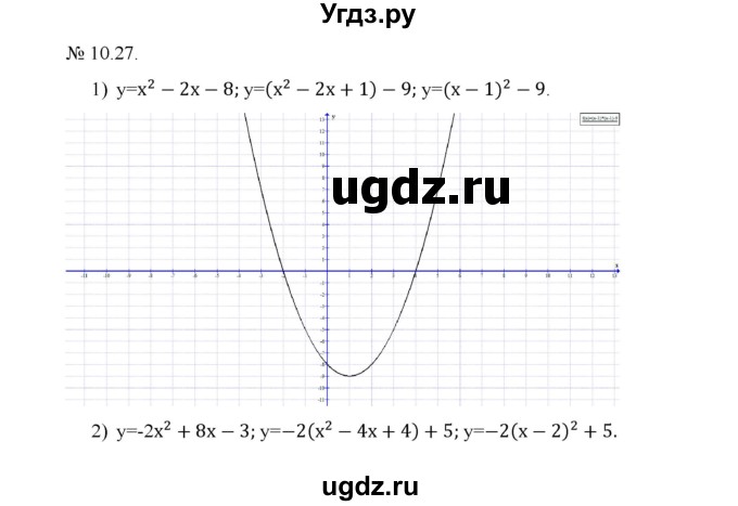 ГДЗ (Решебник) по алгебре 9 класс Мерзляк A.Г. / вправи 10 номер / 10.27