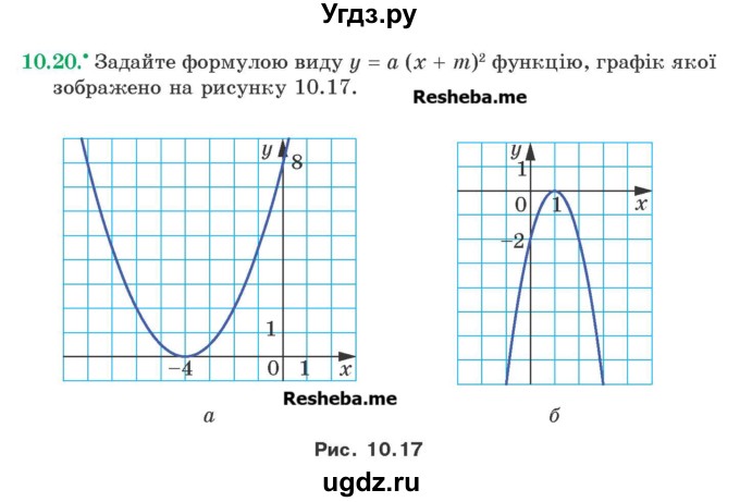 ГДЗ (Учебник) по алгебре 9 класс Мерзляк А.Г. / вправи 10 номер / 10.20