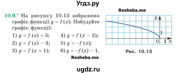 ГДЗ (Учебник) по алгебре 9 класс Мерзляк A.Г. / вправи 10 номер / 10.9