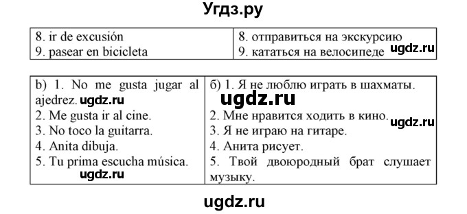 ГДЗ (Решебник) по испанскому языку 4 класс (рабочая тетрадь) Гриневич Е.К. / страница-номер / 113(продолжение 2)