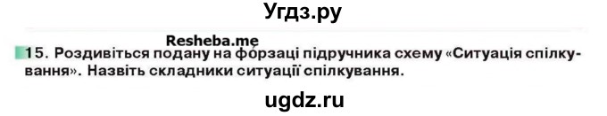 ГДЗ (Учебник) по украинскому языку 6 класс Глазова О.П. / вправа номер / 15