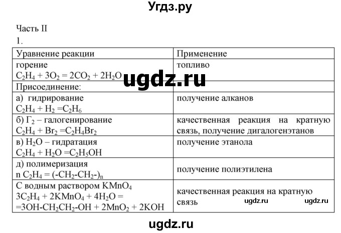 ГДЗ (Решебник) по химии 10 класс (рабочая тетрадь) Габриелян О.С. / страница-номер / 30(продолжение 2)