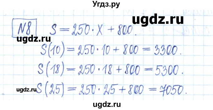 ГДЗ (Решебник) по алгебре 7 класс (рабочая тетрадь) Мерзляк А.Г. / параграф 20-номер / 8