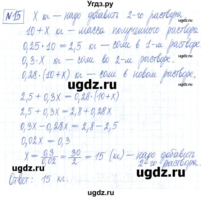 ГДЗ (Решебник) по алгебре 7 класс (рабочая тетрадь) Мерзляк А.Г. / параграф 3-номер / 15