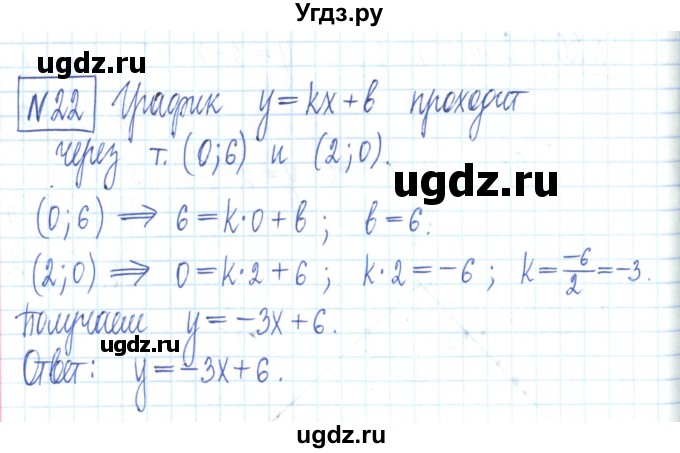 ГДЗ (Решебник) по алгебре 7 класс (рабочая тетрадь) Мерзляк А.Г. / параграф 23-номер / 22
