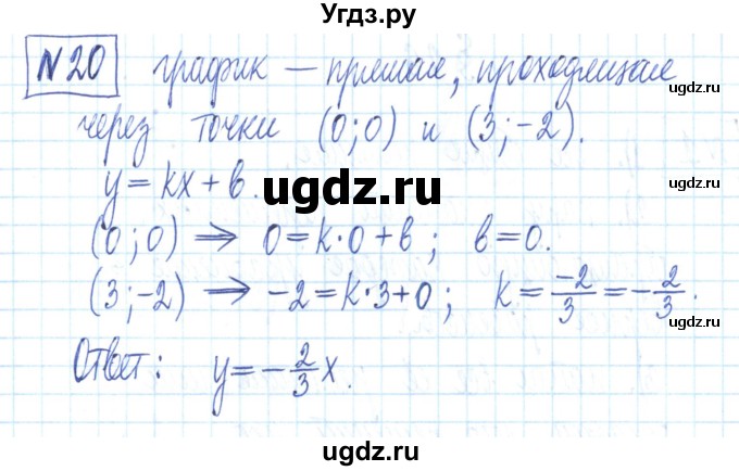 ГДЗ (Решебник) по алгебре 7 класс (рабочая тетрадь) Мерзляк А.Г. / параграф 25-номер / 20