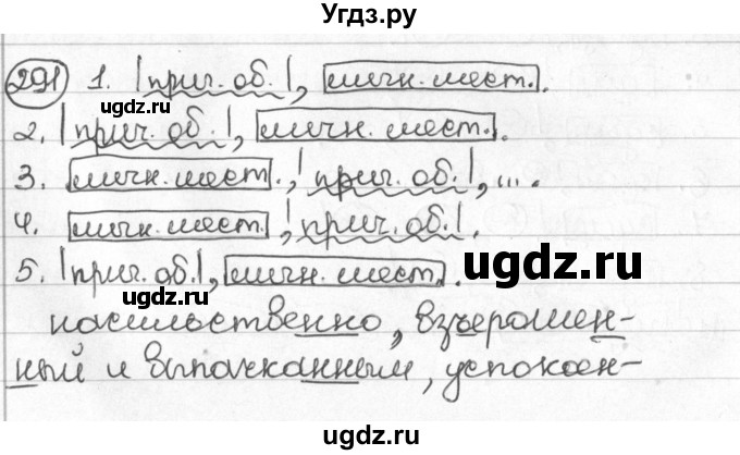ГДЗ (Решебник) по русскому языку 8 класс Мурина Л.A. / упражнение номер / 291