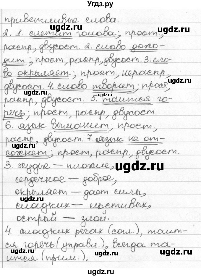 ГДЗ (Решебник) по русскому языку 8 класс Мурина Л.A. / упражнение номер / 90(продолжение 2)