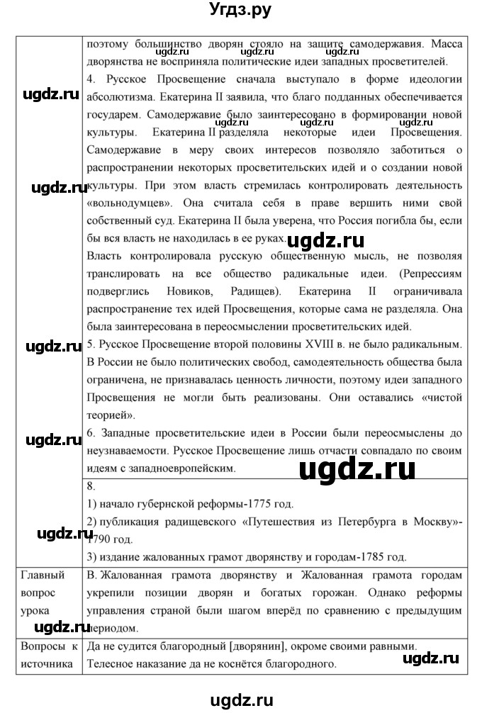 ГДЗ (Решебник) по истории 8 класс (рабочая тетрадь) Симонова Е.В. / параграф номер / 16-17(продолжение 11)