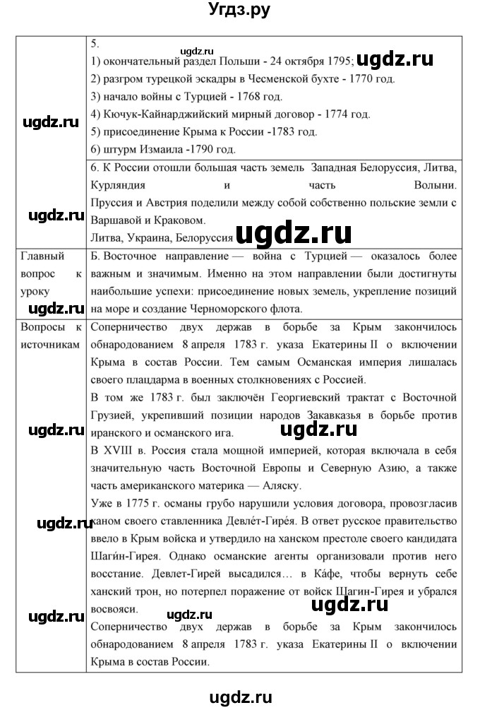 ГДЗ (Решебник) по истории 8 класс (рабочая тетрадь) Симонова Е.В. / параграф номер / 18-19(продолжение 7)