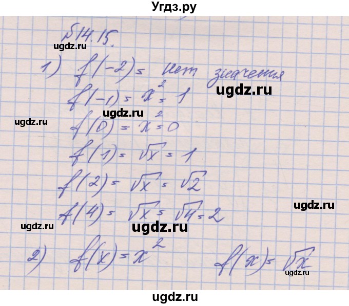 ГДЗ (Решебник) по алгебре 8 класс (рабочая тетрадь) Зубарева И.И. / параграф 14-номер / 14.15