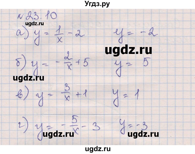 ГДЗ (Решебник) по алгебре 8 класс (рабочая тетрадь) Зубарева И.И. / параграф 23-номер / 23.10