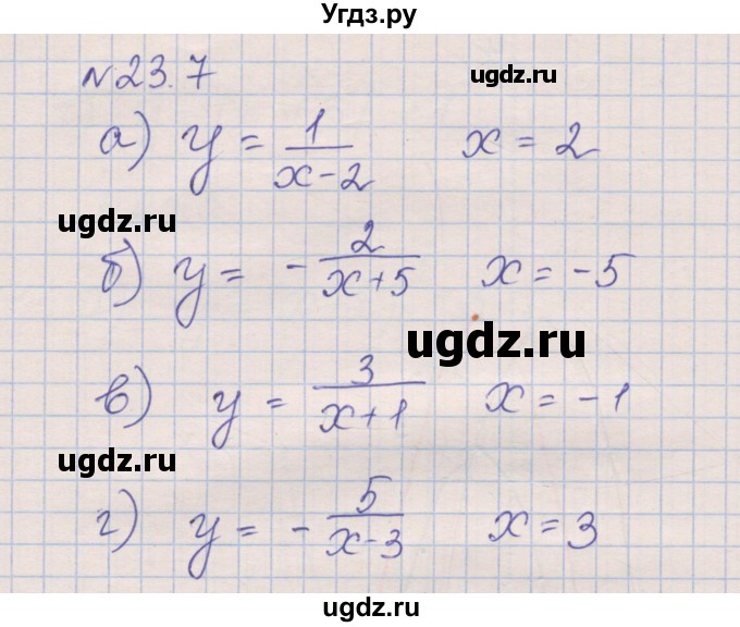ГДЗ (Решебник) по алгебре 8 класс (рабочая тетрадь) Зубарева И.И. / параграф 23-номер / 23.7