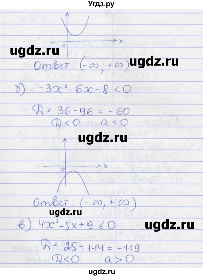 ГДЗ (Решебник) по алгебре 8 класс (рабочая тетрадь) Зубарева И.И. / параграф 37-номер / 37.6(продолжение 2)