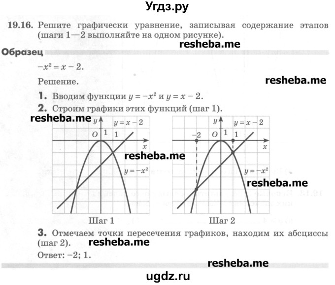 ГДЗ (Учебник) по алгебре 8 класс (рабочая тетрадь) Зубарева И.И. / параграф 19-номер / 19.16