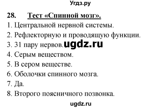 ГДЗ (Решебник к учебнику 2013) по биологии 8 класс Сонин Н.И. / страница / 62(продолжение 5)