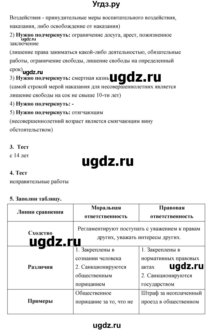 ГДЗ (Решебник) по обществознанию 7 класс (рабочая тетрадь) Федорова С.А. / параграф номер / 24(продолжение 2)