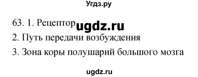 ГДЗ (Решебник к тетради 2019) по биологии 8 класс (рабочая тетрадь) Сонин Н.И. / номер / 63