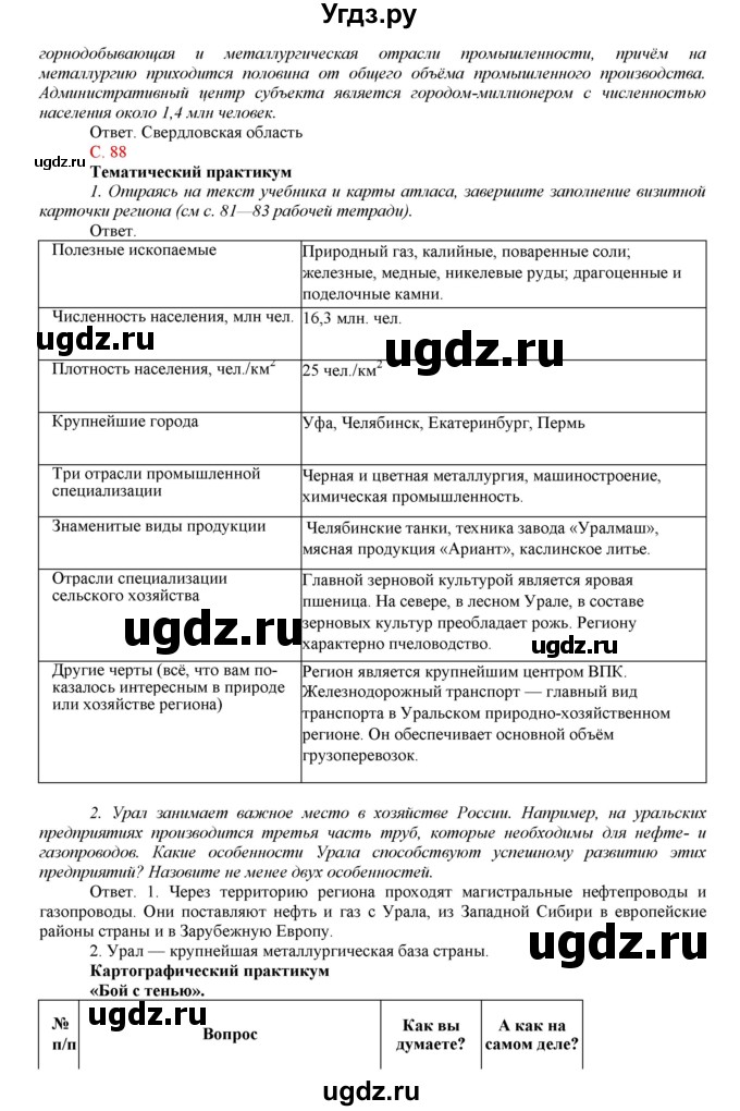 ГДЗ (Решебник тетради с синей обложкой) по географии 9 класс (рабочая тетрадь) Домогацких Е.М. / параграф / 45(продолжение 2)