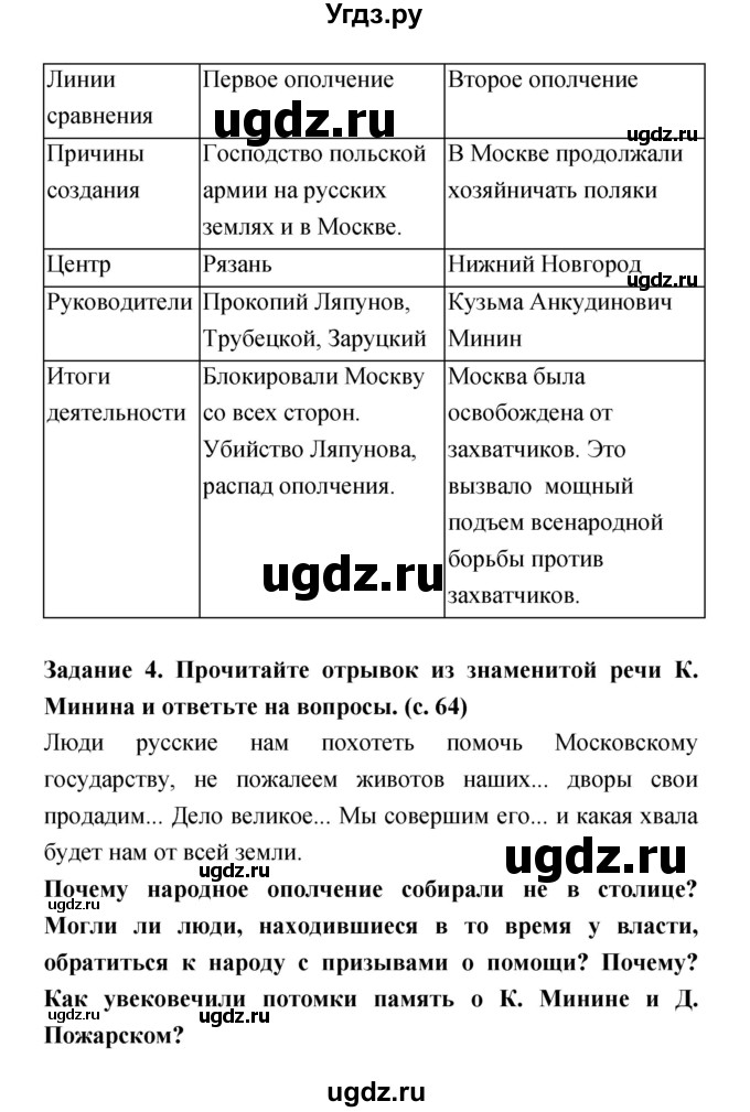 ГДЗ (Решебник) по истории 7 класс (рабочая тетрадь) Данилов А.А. / параграф / 16(продолжение 3)