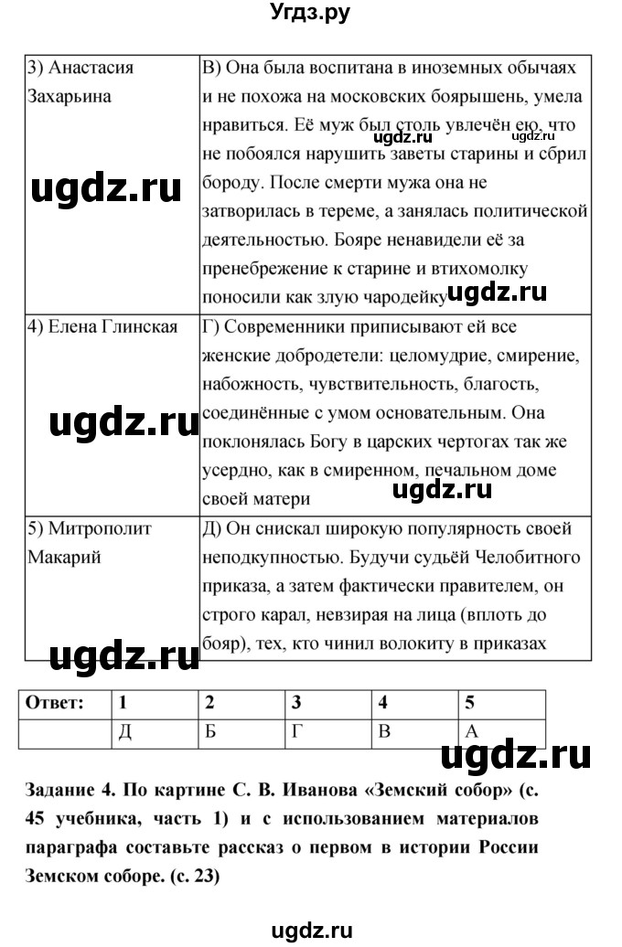 ГДЗ (Решебник) по истории 7 класс (рабочая тетрадь) Данилов А.А. / параграф / 6(продолжение 3)