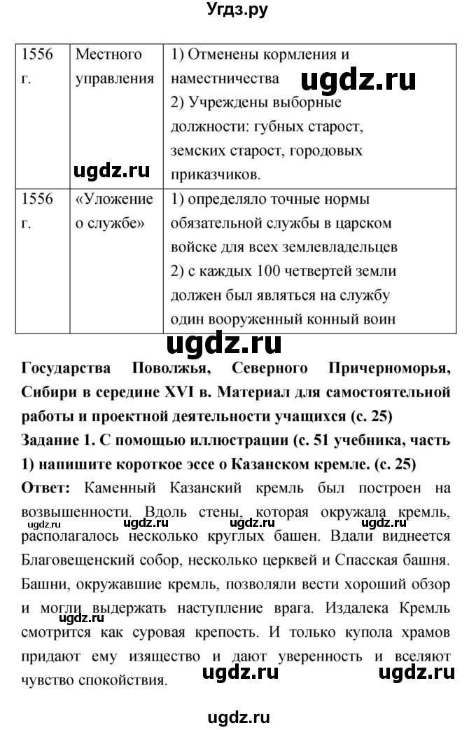 ГДЗ (Решебник) по истории 7 класс (рабочая тетрадь) Данилов А.А. / параграф / 6(продолжение 6)