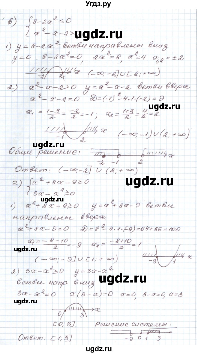 ГДЗ (Решебник) по алгебре 9 класс (дидактические материалы ) Евстафьева Л.П. / обучающие работы / О-14 номер / 22(продолжение 2)