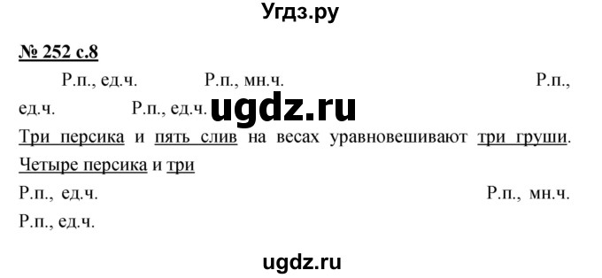 ГДЗ (Решебник) по русскому языку 4 класс Ломакович С.В. / упражнение / 252
