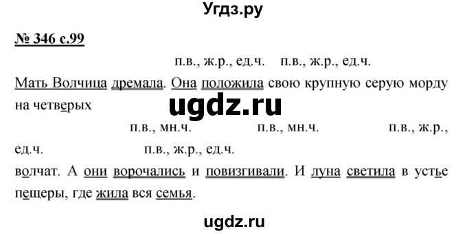 ГДЗ (Решебник) по русскому языку 4 класс Ломакович С.В. / упражнение / 346
