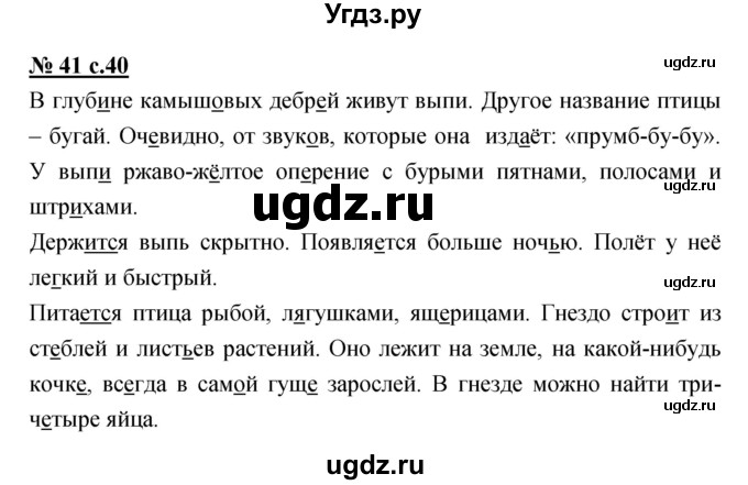 ГДЗ (Решебник) по русскому языку 4 класс Ломакович С.В. / упражнение / 41