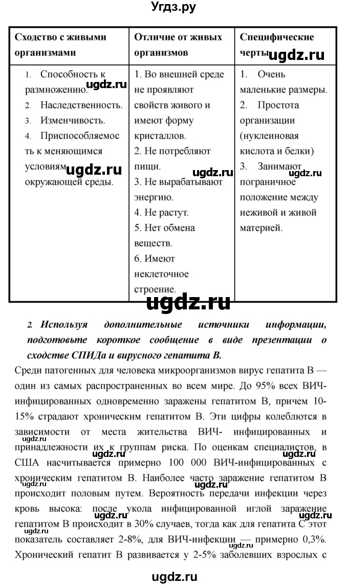 ГДЗ (Решебник) по биологии 10 класс Пасечник В.В. / страница. номер / 104(продолжение 4)