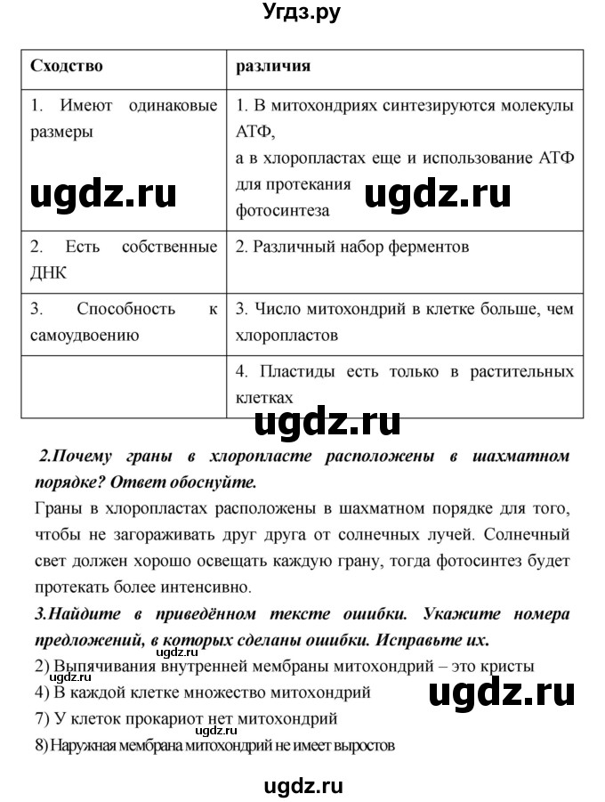 ГДЗ (Решебник) по биологии 10 класс Пасечник В.В. / страница. номер / 140(продолжение 5)