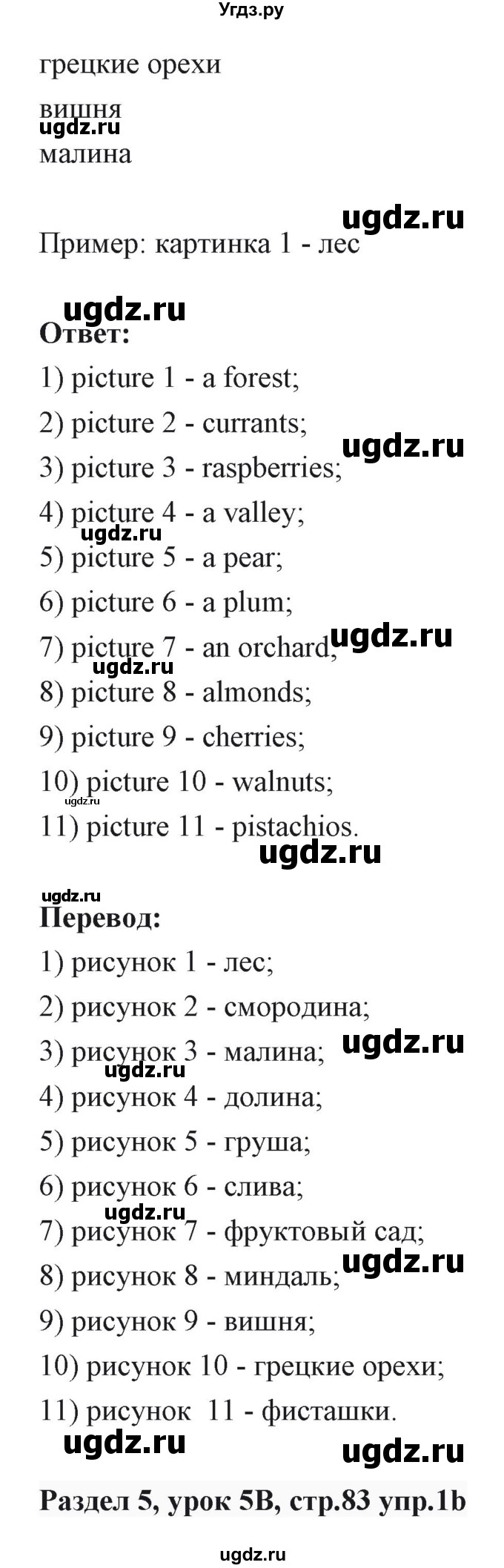 ГДЗ (Решебник) по английскому языку 6 класс Балута О.Р. / страница / 83(продолжение 2)