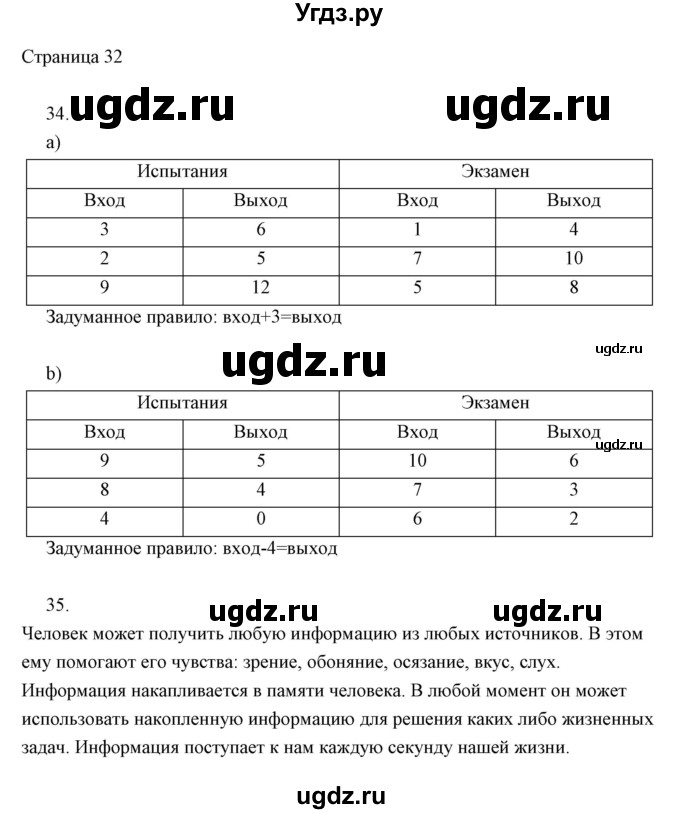 ГДЗ (Решебник) по информатике 2 класс Бененсон Е.П. / часть 1 (страницы) / 32