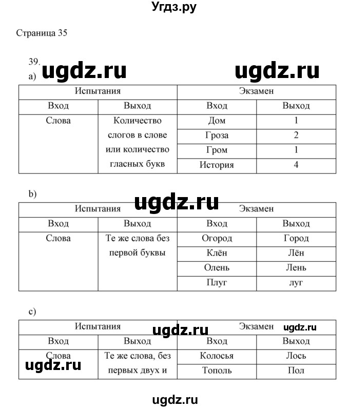 ГДЗ (Решебник) по информатике 2 класс Бененсон Е.П. / часть 1 (страницы) / 35