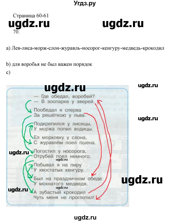 ГДЗ (Решебник) по информатике 2 класс Бененсон Е.П. / часть 1 (страницы) / 60-61