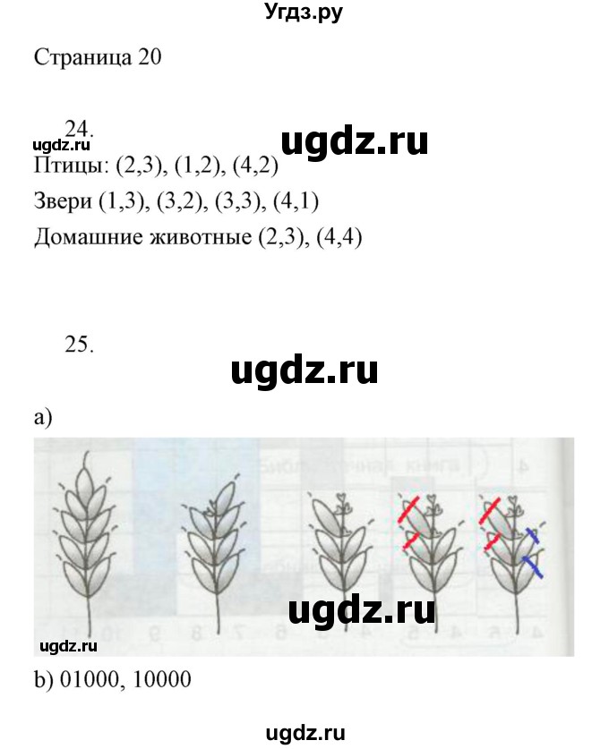 ГДЗ (Решебник) по информатике 2 класс Бененсон Е.П. / часть 2 (страницы) номер. / 20