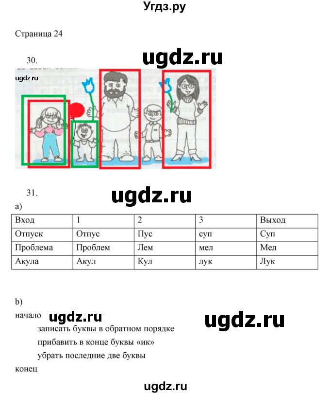 ГДЗ (Решебник) по информатике 2 класс Бененсон Е.П. / часть 2 (страницы) номер. / 24