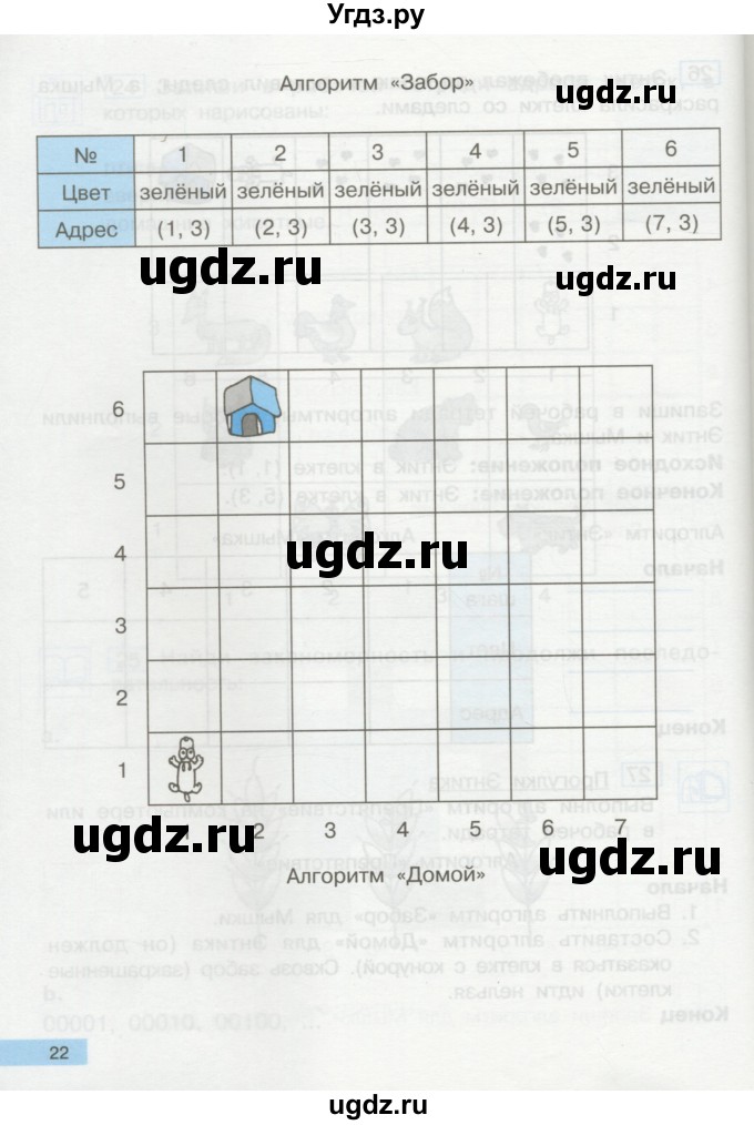 ГДЗ (Учебник) по информатике 2 класс Бененсон Е.П. / часть 2 (страницы) / 21-22(продолжение 2)