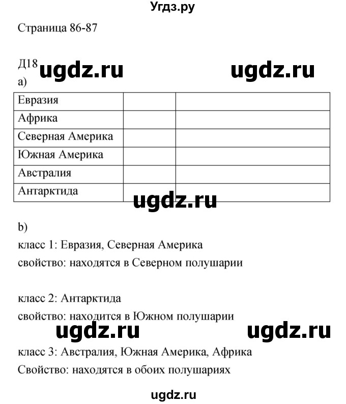 ГДЗ (Решебник) по информатике 3 класс Бененсон Е.П. / часть 1 (страница) номер / 86–87