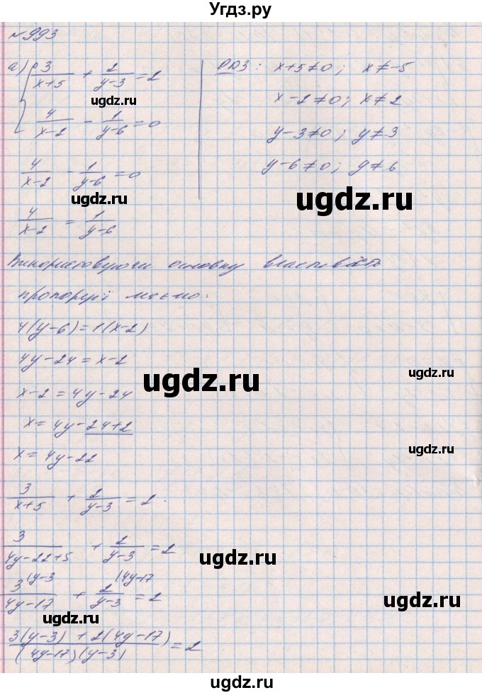 ГДЗ (Решебник) по алгебре 8 класс Бевз Г.П. / вправа / 993