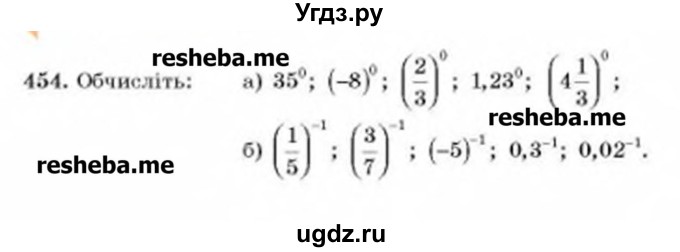 ГДЗ (Учебник) по алгебре 8 класс Бевз Г.П. / вправа / 454