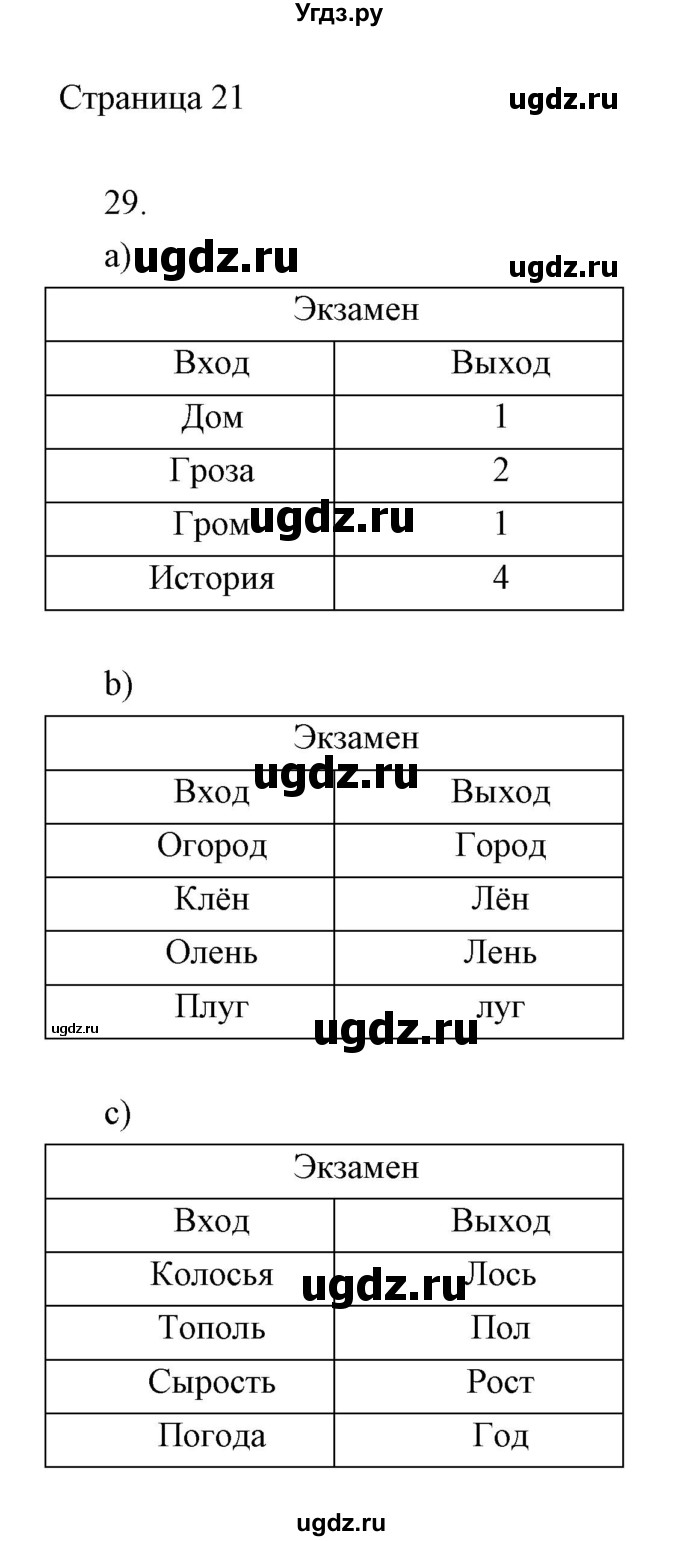 ГДЗ (Решебник) по информатике 2 класс (тетрадь для самостоятельной работы ) Бененсон Е.П. / страница номер / 21