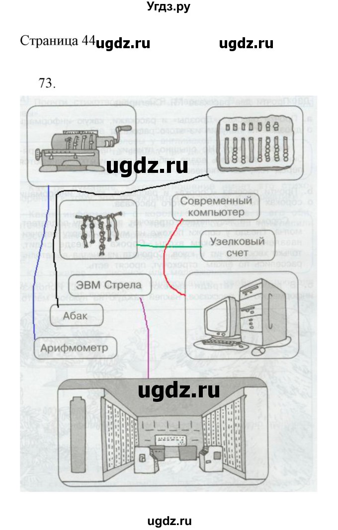 ГДЗ (Решебник) по информатике 2 класс (тетрадь для самостоятельной работы ) Бененсон Е.П. / страница номер / 44