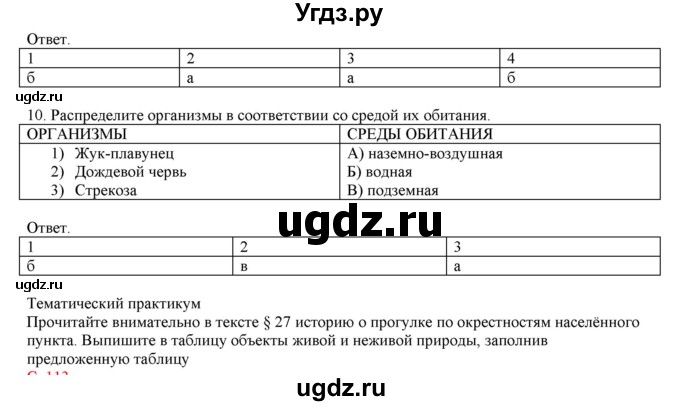 ГДЗ (Решебник) по географии 5 класс (тетрадь-практикум) Молодцов Д.В. / страница номер / 112(продолжение 2)