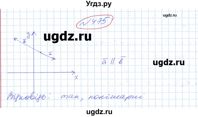 ГДЗ (Решебник №1) по геометрии 9 класс Ершова A.П. / завдання номер / 475