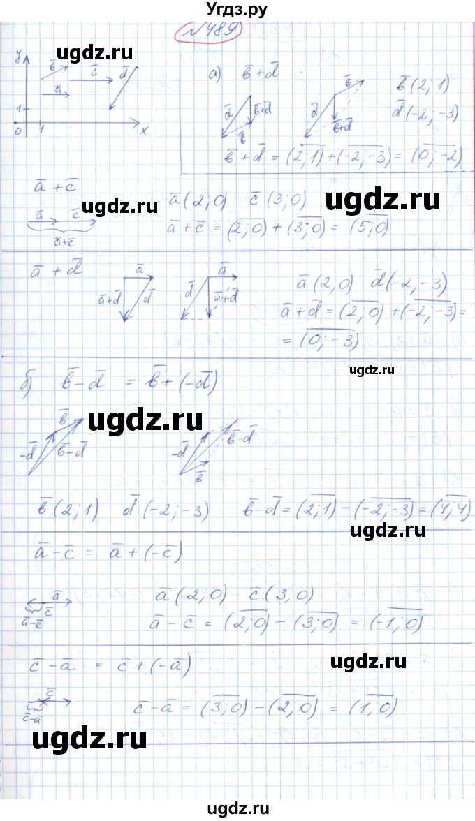 ГДЗ (Решебник №1) по геометрии 9 класс Ершова A.П. / завдання номер / 489
